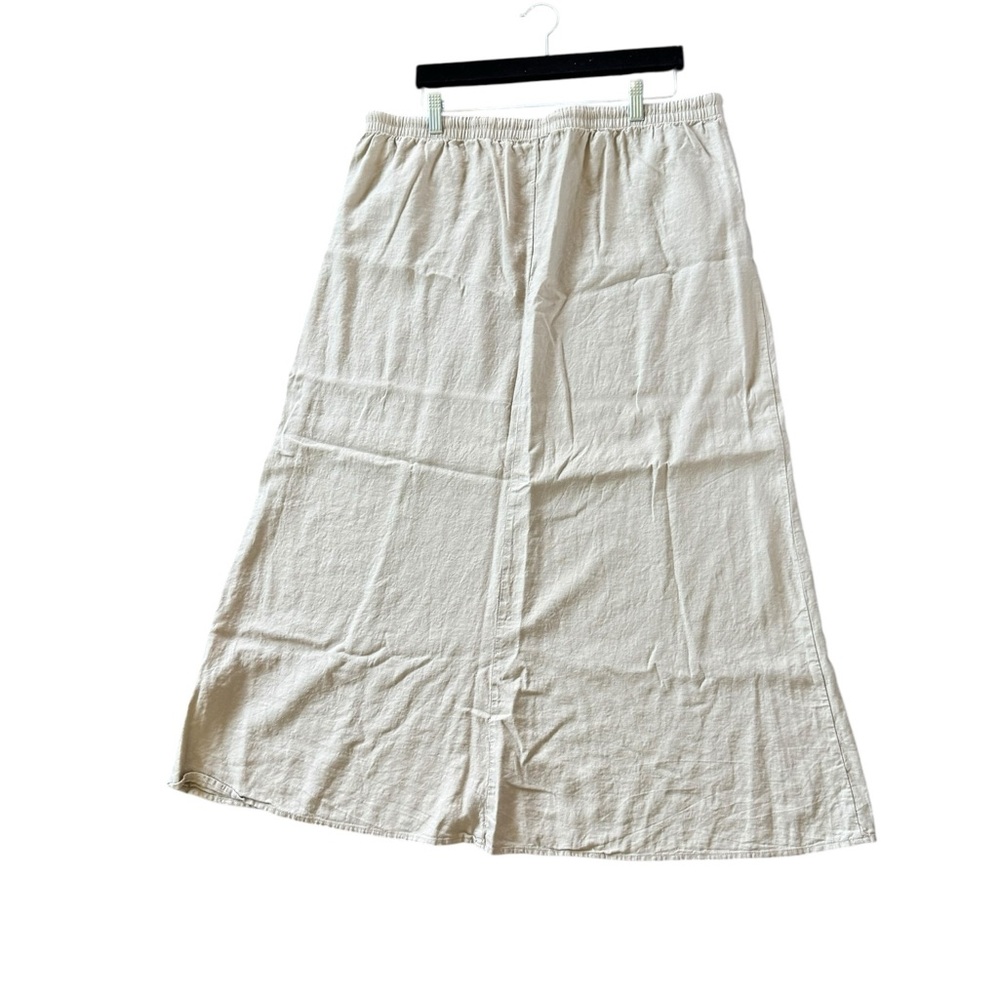 ZARA Beige Maxi linen blend Skirt size Zara xxl - Picture 4 of 6